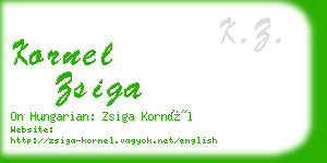 kornel zsiga business card